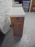 Small Cabinet w/ Drawer & Door Formica Top