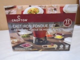 Crofton Cast Iron 11pc Fondue Set