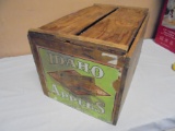 Vintage Idaho Apples Wooden Crate