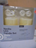 5pc Set of Vanilla Scented LED Flameless Candles