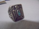 Men's Sterling Silver Ring w/ Turquoise