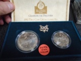 1992 Columbus Qunincentenary Two-Coin Uncirculated Set