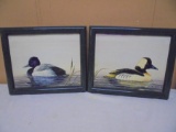 2 Beautiful Framed Duck Prints on Canvas