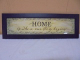 Home is Where The Story Begins Framed Wall Art