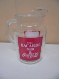 Bacardi Rum & Coca-Cola Glass Pitcher