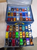 Vintage Matchbox Case Filled w/ 48 Assorted Vehicles