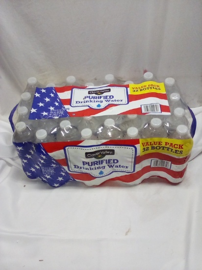 32 Pack of Clover Valley Purified Drinking Water