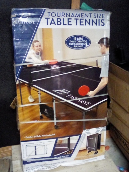 East Pont Official Size 9’ 15MM Thick Table Tennis Folding Table