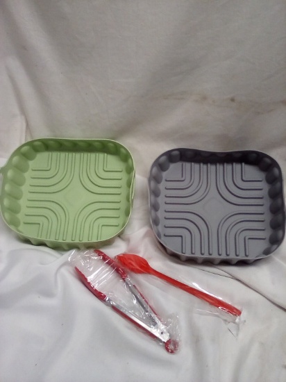 Pair of 8”x8” Silicone Air Fryer Liners