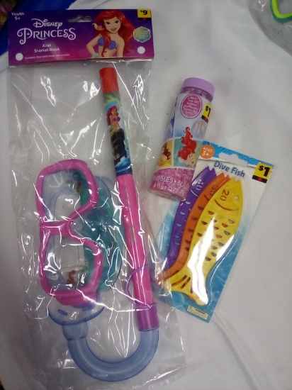 princess snorkel kit, princess bubbles, dive fish