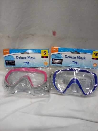 Adult Deluxe Mask, 1 pink, 1 blue