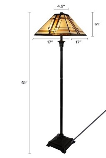 Lavish Home Tiffany Style Floor Lamp – MSRP $189.95
