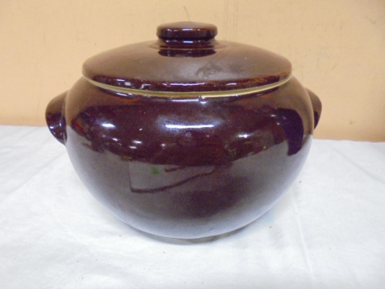 Vintage Crock Bean Pot