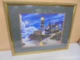 Beautiful Framed & Matted Lighthouse Print