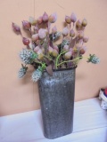 Decorated Metal Wall Vase