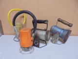 Group of 4 Vintage Battery Powered Lantern
