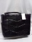 A New Day Black Pleather 15.5”x13.75”x6” Dual Handled Bag- Tag Says $40
