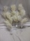 7Pc Lot of White Fluff Decorative Picks- Tags Say $3 Each