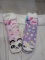 Girl’s Lounge Socks Shoe Size: 7-8.5. Qty 2 Pairs.