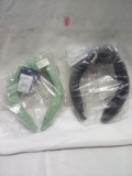 Pair of Mint and Grey Knot Top Knit Style Headbands- Tags Say $10 Each