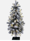 Feirui 3ft Snow Flocked Artificial Christmas Tree, 50 Warm White LED Lights