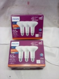 Philips LED Soft White Light 65 W. Qty 2- 3 Pack Boxes.