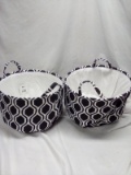 Decorative Multipurpose Cloth Baskets. Qty 2. 14” D x 9” H