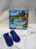 H2O Go! Coral Kids Pool & Size 5/6 Water Shoes.