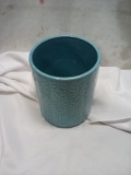 Turquoise Ceramic Utensil Holder. 6” H