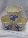Plant Spa Self Watering Planters. Qty 3 Beige.