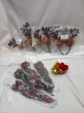 10Pc Christmas Themed Hair Accessories- Scrunchies, Headbands, Ties