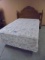 Beautiful Full Size Bed Complete w/ Solid Oak Headboad & Wolf Double Pillow Top Mattress Set