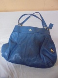 Ladies Teal Leather Coach Purse