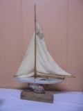 Vintage Wooden Sail Boat