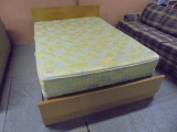 Vintage MCM Full Size Bed Complete w/ Mattress Set