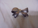 Sterling Silver Hand Made Bow Broach