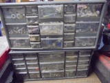 Group of 2 Hardware Organizers Filled w/ Assorted Hardware