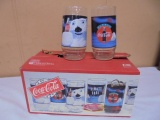 Set of 8 Vintage Indiana Glass Coca-Cola Glasses