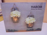Habom 2pc Set of Mason Jar Wall Sconces