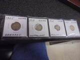 1905 Germany-1919 Switzerland-1929 Philippines-1931 Panama Silver Coins