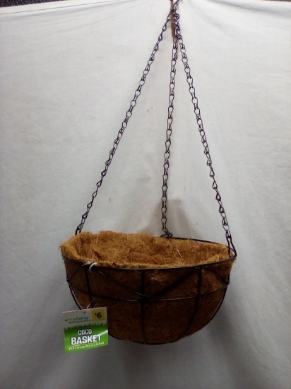 Single TrueLivig Outdoors 5.25”x10”D Coco Hanging Basket