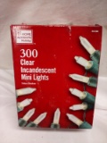 300 Clear incandescent Mini lights. indoor/outdoor