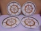 Set of 4 Vintage Impala Roud Metal Trays w/ Ship's Wheel