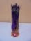 Vintage Indiana Heirloom Red Iridescent Carnival Glass Swing Glass Vase