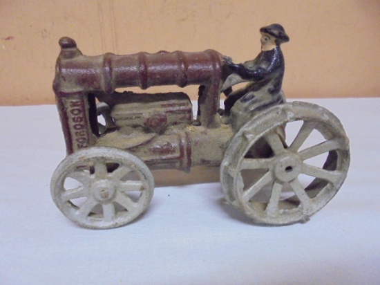 Cast Iron Fordson Tractor w/ Driver