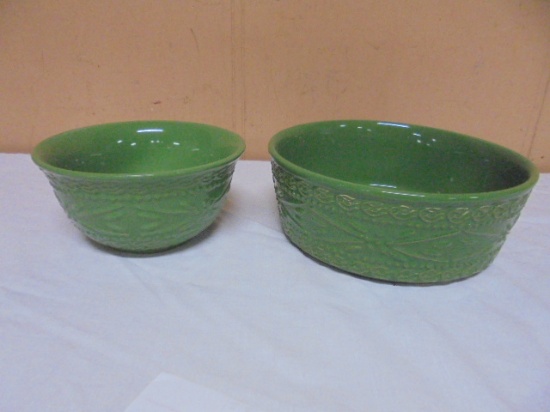 2 Temptations Old World Embossed Bowls