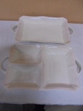 2pc Set of Stoneware Serving Dishes