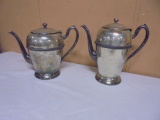 2 Matching Vintage Silverplate Coffee & Tea Servers