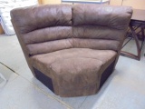 Chocolate Brown Microfiber Corner Chair