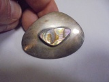 Handmade Sterling Silver Broach w/ Stone